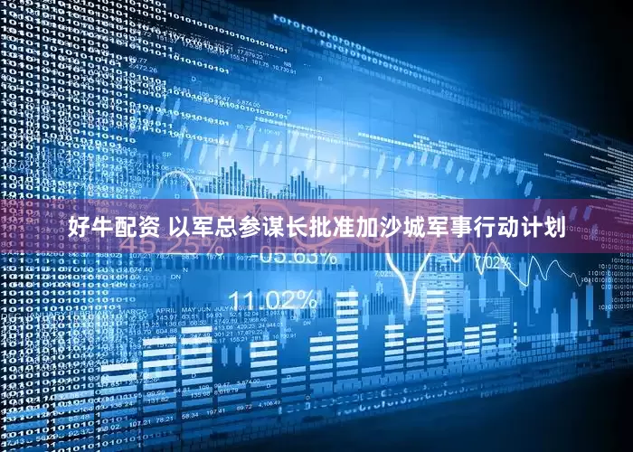 好牛配资 以军总参谋长批准加沙城军事行动计划