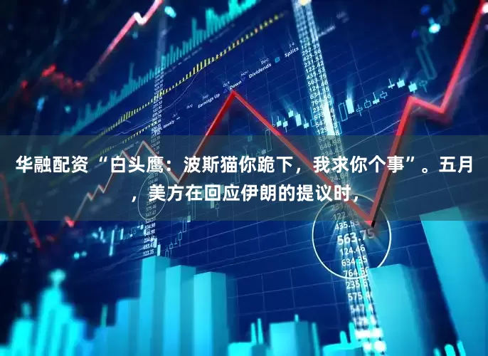 华融配资 “白头鹰：波斯猫你跪下，我求你个事”。五月，美方在回应伊朗的提议时，